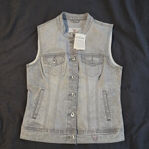 Guess Light Gray Denim Vest